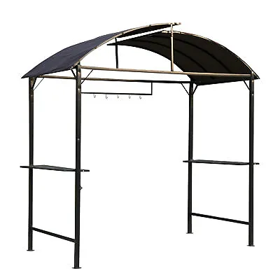 Outsunny Gazebo Marquee Canopy Awning Shelter Garden Patio BBQ Tent Grill Black • £126.99