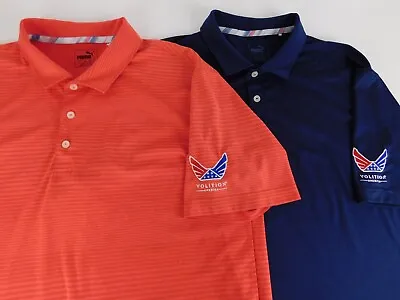 Puma Mens Lot Of 2 Short Sleeve Volition Polo Golf Shirts Large NICE • $36.99