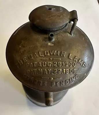 Rare Old Baldwin Miner's Carbide Lamp 1900 THE BALWIN LAMP John Simmons  NY USA • $9.99
