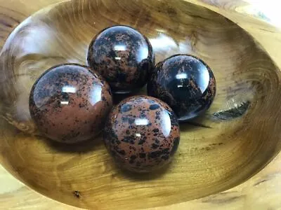 ONE 50-55mm Mahogany Obsidian Sphere Natural Polished Volcanic Glass Crystal Hom • $20