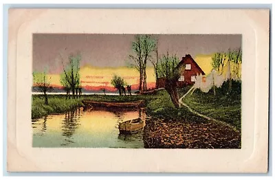 Mandan North Dakota ND Postcard House River Boat Scene Winsch Back C1910's • $14.95