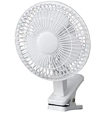 White Small 6  Inch Clip On Fan Portable Desktop Fan 2 Sped Tilts Up & Down New • £13.95