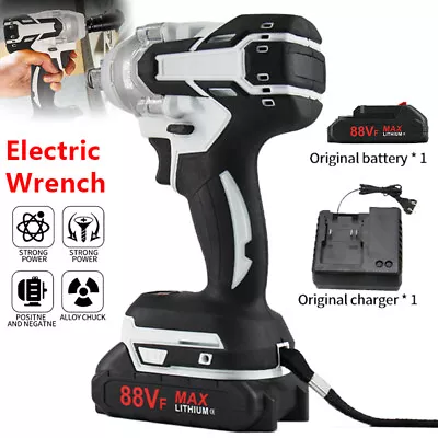 280Nm 1/2  Cordless Electric Impact Wrench Drill Gun Ratchet Driver W/2 Battery+ • £20.99