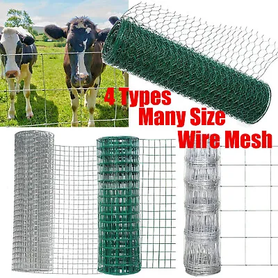 £37.79 • Buy Welded Wire Mesh Aviary Fence Chicken Rabbit Pet Garden Fencing Galvanised Steel