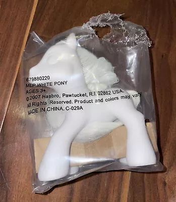 My Little Pony Vintage 2007 G1 MLP G3 Style Blank White Pony Rare NEW • $30