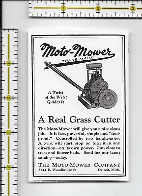 Moto Mower Company A Real Grass Cutter Detroit MI 1926 Magazine Small Print Ad  • $5.99