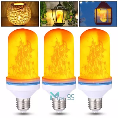 1-3 Pcs LED Flicker Flame Light Bulbs - Simulated Nature Fire Effect Lamp Decor • $10.59