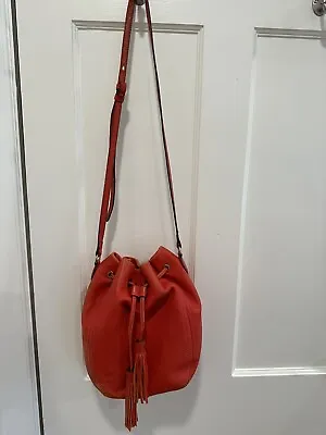 J.crew Tassel-tie Bucket Bag In Smooth Leather Warm Flame • $12