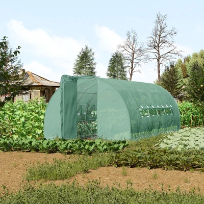 £159.99 • Buy Reinforced Steel Walk-in Polytunnel Greenhouse With Door And Windows (2 Sizes)