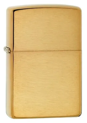 Zippo  Plain  Brushed  Brass  204 Free  United Kingdom.   Shipping........ • £24.99