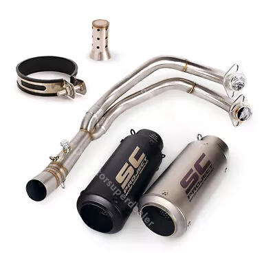 Slip For Yamaha YZF R7 2021-22 MT-07 FZ07 Exhaust Tips Front Header Pipe System • $237.99