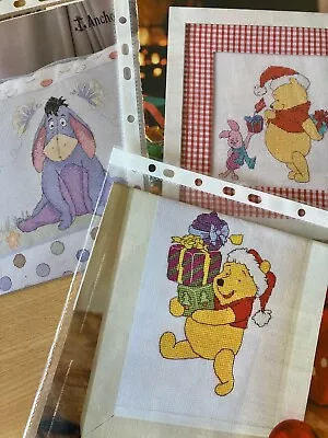 3 X Winnie The Pooh Eeyore Children's Christmas Cross Stitch Chart Pattern • £3.75