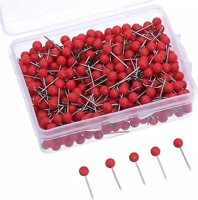 500 Pack Map Push Pins Map Tacks 1/8 Inch Small Size (Red) • $11.16