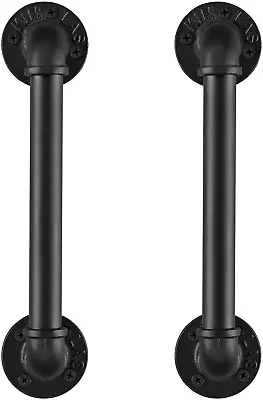 2 Pack 12 Inch Barn Door Handle Black Rustic Sliding Door Handles For Garage • $29.01