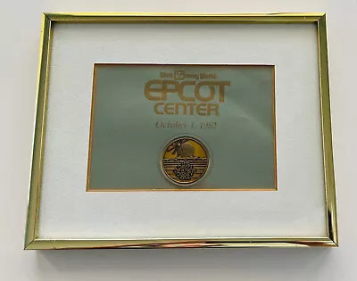 RARE Walt Disney World EPCOT Center Framed '82 Medallion Coin Owned By Imagineer • $14.99