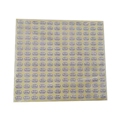 1600PCS Oval QC PASSED Stickers Coated Paper Adhesive Sticker White 9 X 13mm • $9.86