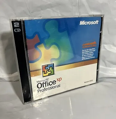 Microsoft Office XP Professional Academic Esition 2002 Software W/ Key 2 CD Set • $12