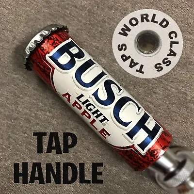 Mini 3in BUSCH LIGHT APPLE Beer TAP HANDLE Marker TAPPER Short LOW CLEARANCE • $26.99
