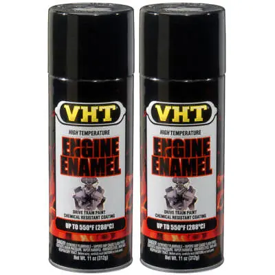 VHT High Temp Paint VHTSP124 (2-PACK); Engine Enamel 11oz Gloss Black 550�F • $28.35
