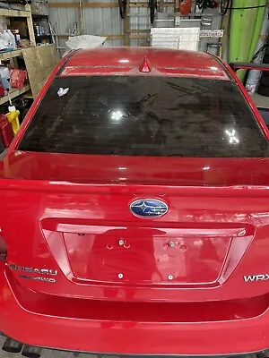 2015 Subaru Impreza Wrx Rear Deck Trunk Lid Red With Camera • $350