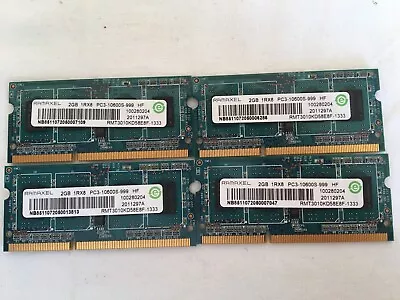 Ramaxel RMT3010KD58E8F-1333  8GB (4 X 2GB) PC3-10600 DDR3 1Rx8 Laptop Memory RAM • £9.95