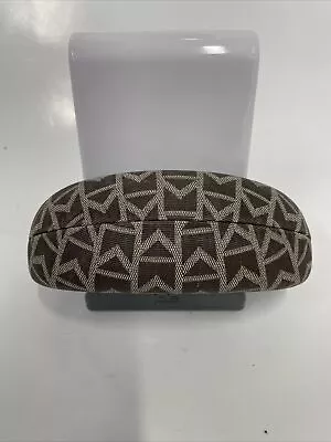 Michael Kors Logo Hard Shell Style Eyeglass Sunglass Case Unisex Brown Pattern • $9.49