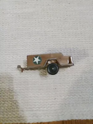 Vintage TootsieToy Brown Diecast U.S. Army Military Trailer Toy 3.5  Chicago USA • $4.99