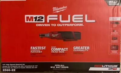 Milwaukee 2566-22 M12 FUEL 1/4  High Speed Ratchet Kit • $179.99