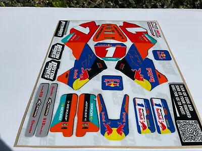 Losi Promx Promoto Mx Rc Motorcycle Ktm Red Plate Custom Graphics Kit Decals • $65