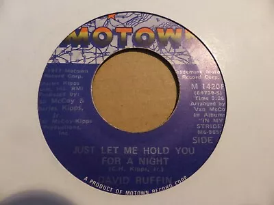 David Ruffin Just Let Me Hold You For A Night  1977 Motown M 1420f Very Good ++ • £16.50