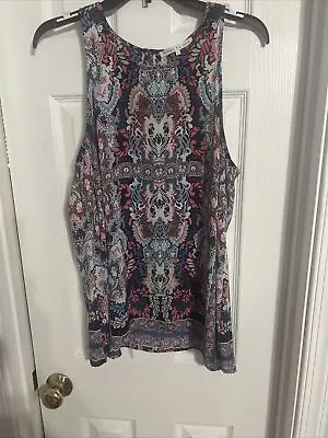 Women's Violet + Claire Sleeveless Floral Blouse Top Size Large • $9.98