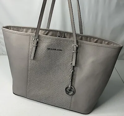 Michael Kors Tote Mirco Studded Center Striped Saffiano Leather Large Shoulder • $49.99