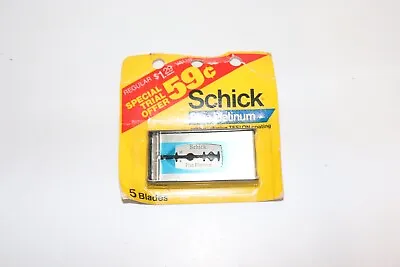 Vintage Schick Plus Platinum Razor Blade 5 Blades Per Pack • $12.99