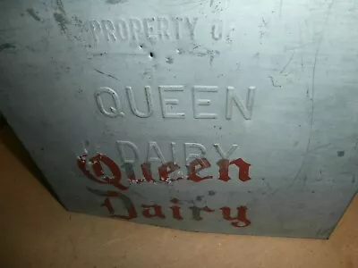 Vintage Queen Dairy Lancaster PA Porch Metal Milk Box • $79.95