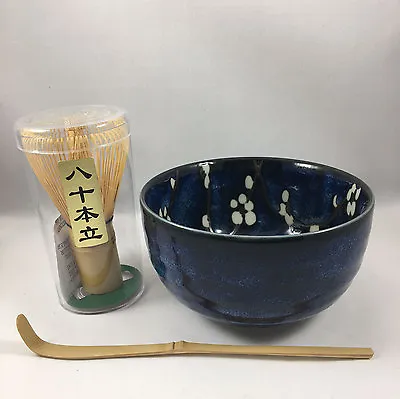 $28.95 • Buy Japanese Cherry Blossom Matcha Bowl Bamboo Chashaku Scoop Whisk Tea Ceremony Set