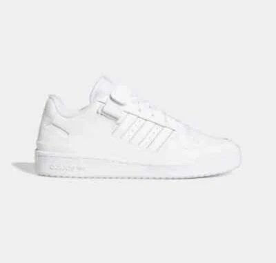 $34.99 • Buy Adidas Forum Low Shoes WHITE - BARELY WORN - VERY GOOD COND Size 10