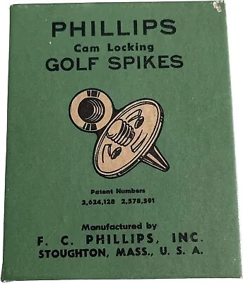 Vintage Phillips Golf Spikes Cam Locking Large Base • $10