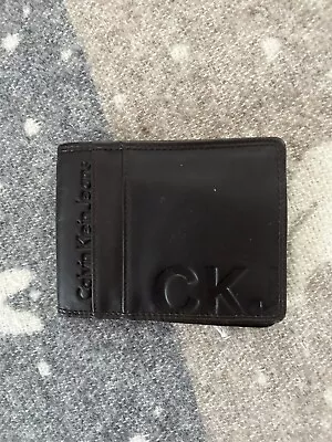 Calvin Klein Mens Bifold Black Leather Wallet. Exc. MR 20604 • £6