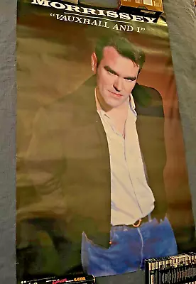 MORRISSEY RARE Vauxhall And I 1994 ORIGINAL NOS PROMO POSTER THE SMITHS  • $43.82