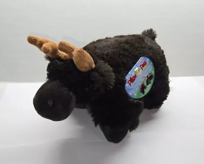 New 12  Pillow Pets Pee-Wees Chocolate Moose Plush Stuffed Animal W/ Tag • $19.99