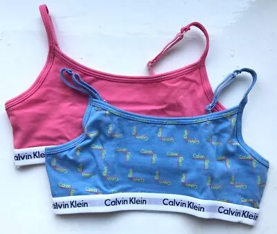 Calvin Klein Girls Modern Cotton Bralette (2 Pack) - 4-5 Years - G80G800157-488 • £20