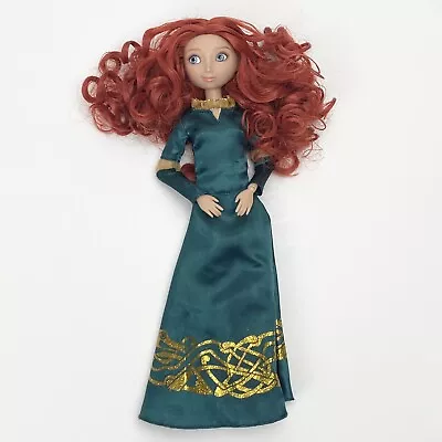 2015 DISNEY STORE Classic MERIDA Doll Princess BRAVE 12  Figure Green Dress • $12