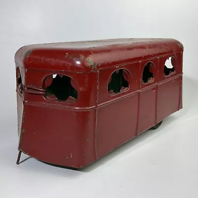 Kingsbury Lincoln Zephyr Travel Trailer Camper Pressed Steel Red Vintage 1930’s • $250