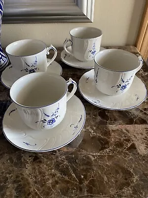 Villeroy & Boch Vieux Luxembourg Four Breakfast Cups & Saucers • $85