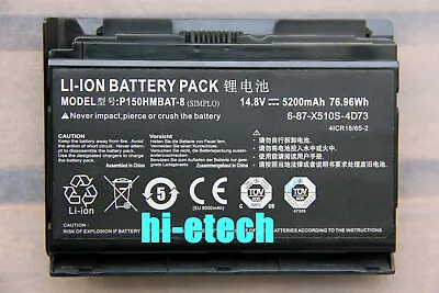 Genuine P150HMBAT-8 Battery For CLEVO P151HM Sager NP8150 NP8130 6-87-X510S-4D72 • $56.88