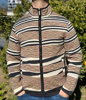 Missoni Reversible Double Sided Bomber Light Jacket Hooded Size 50 M Rainbow • $179