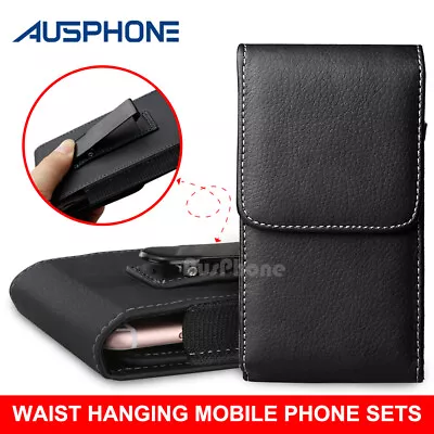 Leather Case Holster Pouch For IPhone 15 Pro Samsung Note S24 With Belt Clip • $8.95