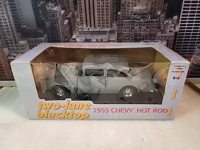 Two Lane Blacktop 1955 Chevy Hot Rod Primer Gray 2 Door Sedan Diecast 1/18 NRFB • $75