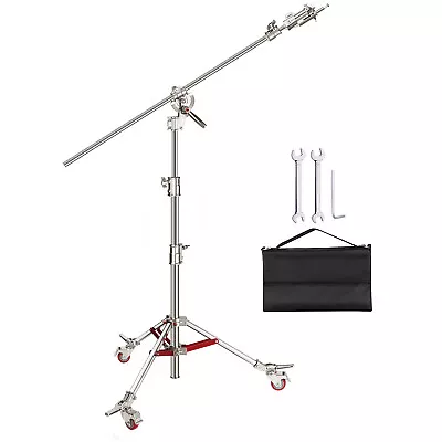 Neewer 14.4ft C Stand Light Stand With Casters /7ft Cross-Bar/Empty Sandbag • $250.19