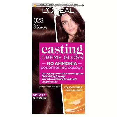 L'Oreal Casting Creme Gloss Semi-Permanent Hair Colour 323 Dark Chocolate • £12.90